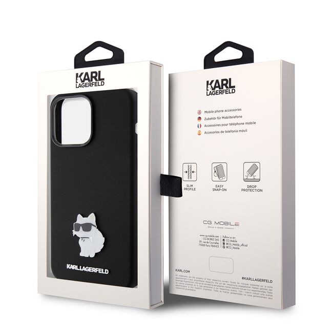 Husa premium pentru  iPhone 15 Pro Max Karl Lagerfeld superior quality - Negru denim
