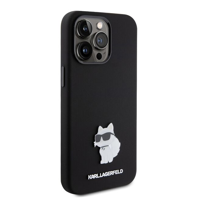 Husa premium pentru  iPhone 15 Pro Max Karl Lagerfeld superior quality - Negru denim