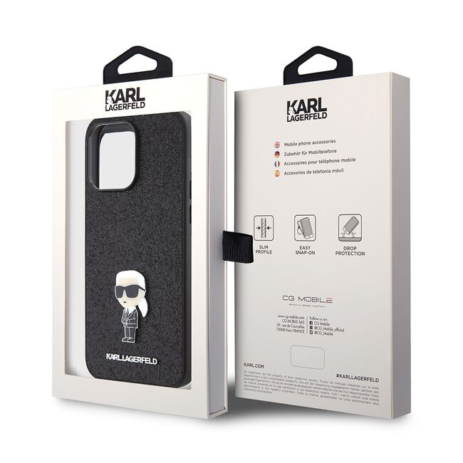 Husa premium pentru  iPhone 15 Pro Max Karl Lagerfeld superior quality - Negru denim