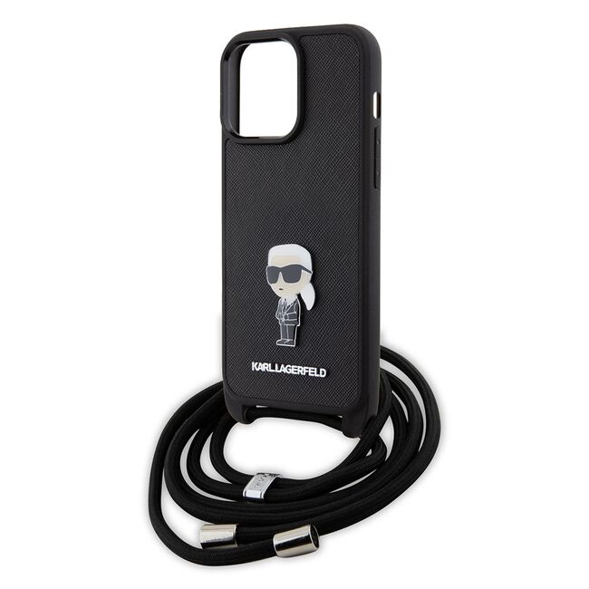 Husa premium pentru  iPhone 15 Pro Max Karl Lagerfeld superior quality - Negru electric