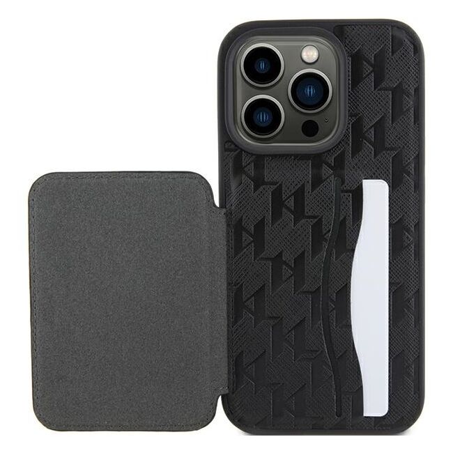 Husa premium pentru  iPhone 15 Pro Max Karl Lagerfeld superior quality - Negru grant