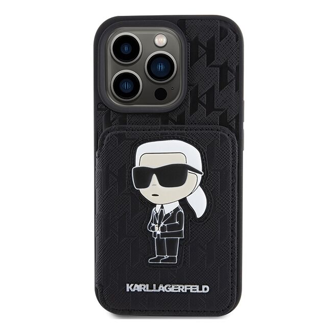 Husa premium pentru  iPhone 15 Pro Max Karl Lagerfeld superior quality - Negru grant