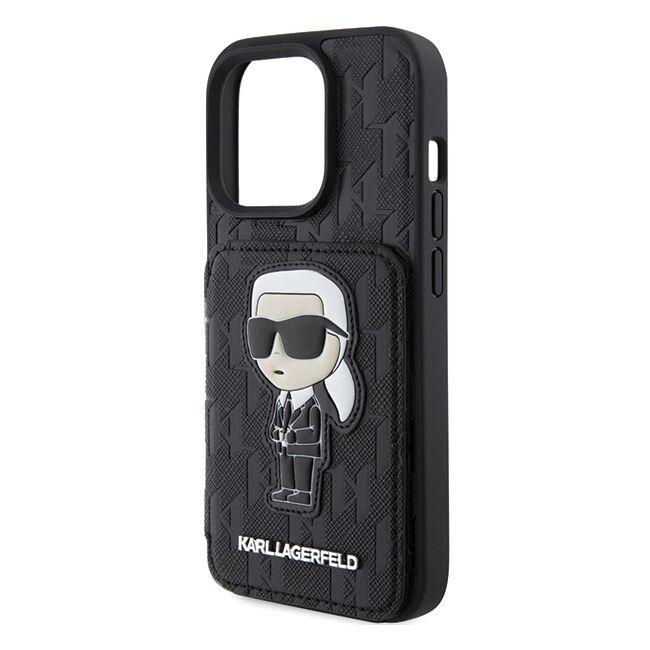 Husa premium pentru  iPhone 15 Pro Max Karl Lagerfeld superior quality - Negru grant