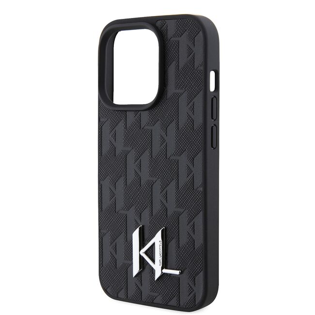 Husa premium pentru  iPhone 15 Pro Max Karl Lagerfeld superior quality - Negru gri