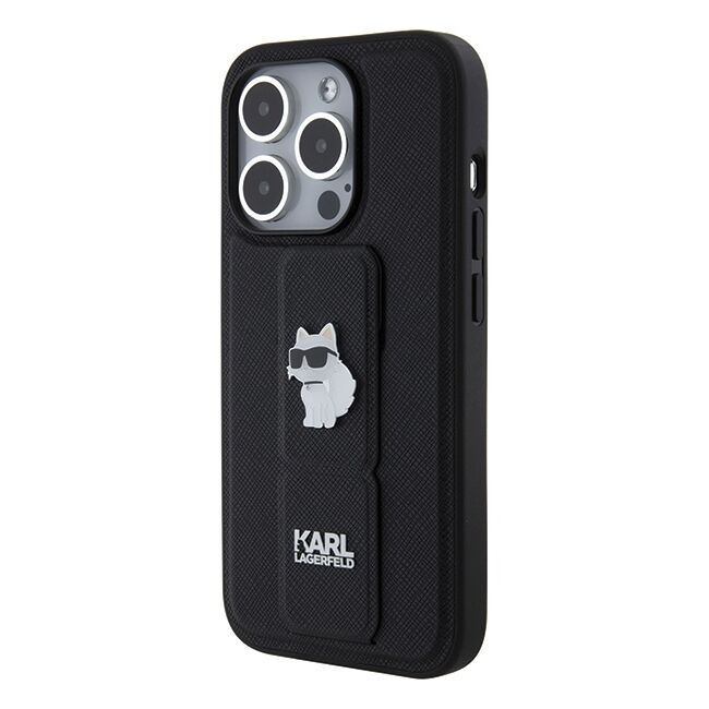 Husa premium pentru  iPhone 15 Pro Max Karl Lagerfeld superior quality - Negru gri