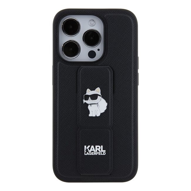 Husa premium pentru  iPhone 15 Pro Max Karl Lagerfeld superior quality - Negru gri