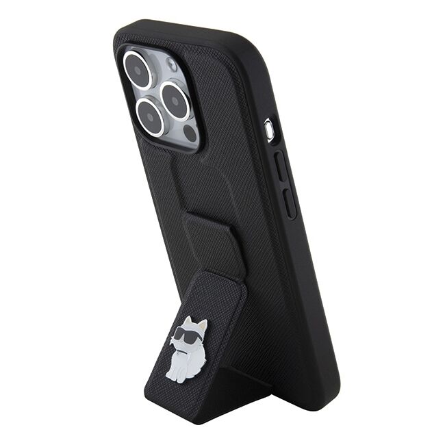 Husa premium pentru  iPhone 15 Pro Max Karl Lagerfeld superior quality - Negru gri