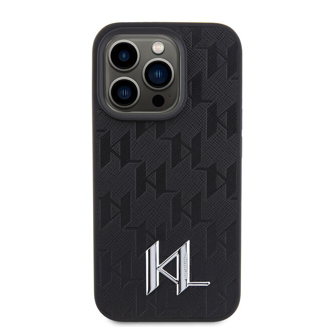 Husa premium pentru  iPhone 15 Pro Max Karl Lagerfeld superior quality - Negru gri