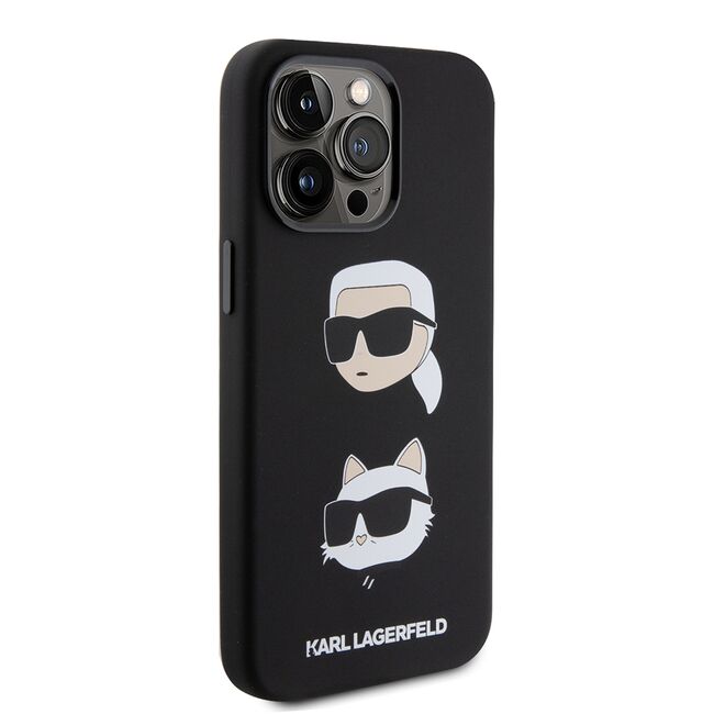 Husa premium pentru  iPhone 15 Pro Max Karl Lagerfeld superior quality - Negru royal