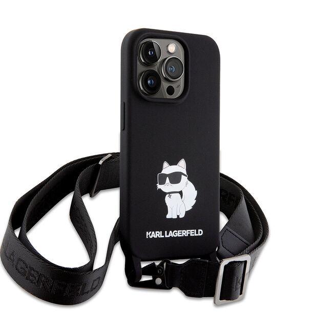 Husa premium pentru  iPhone 15 Pro Max Karl Lagerfeld superior quality - Negru