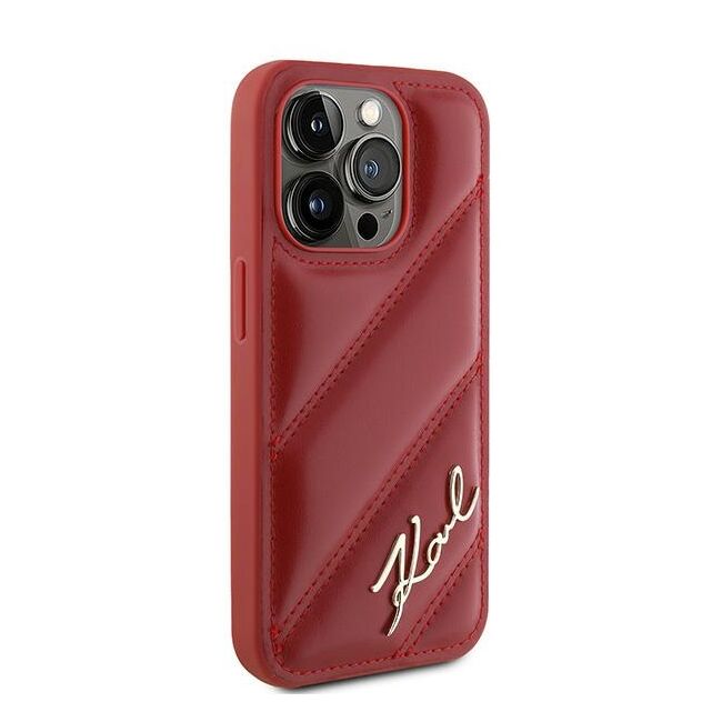 Husa premium pentru  iPhone 15 Pro Max Karl Lagerfeld superior quality - Rosu