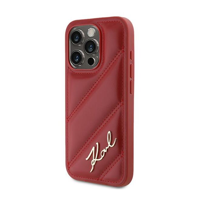 Husa premium pentru  iPhone 15 Pro Max Karl Lagerfeld superior quality - Rosu