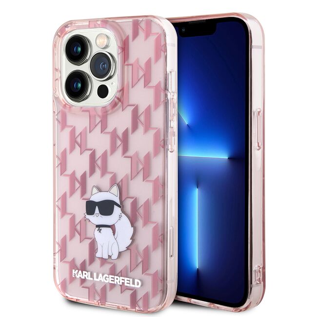 Husa premium pentru  iPhone 15 Pro Max Karl Lagerfeld superior quality - Roz deschis