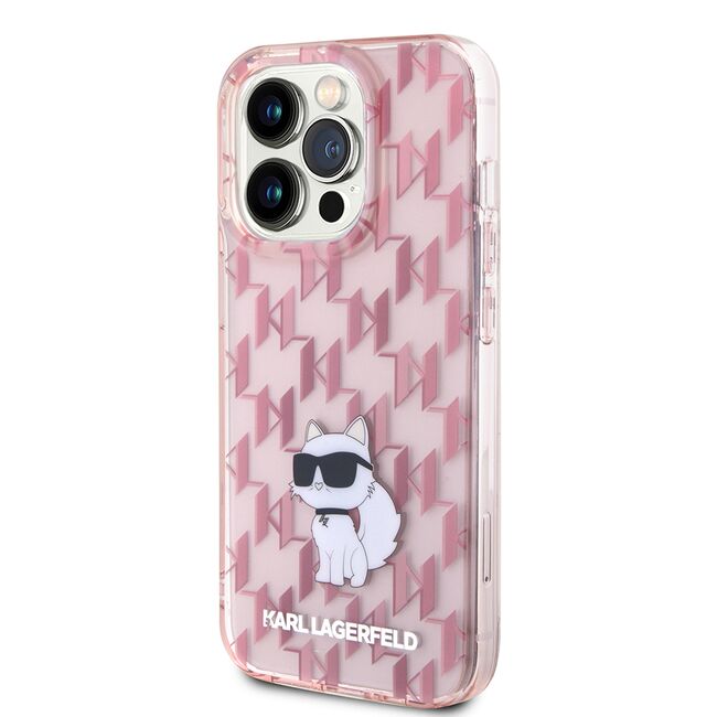 Husa premium pentru  iPhone 15 Pro Max Karl Lagerfeld superior quality - Roz deschis