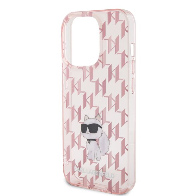 Husa premium pentru  iPhone 15 Pro Max Karl Lagerfeld superior quality - Roz deschis