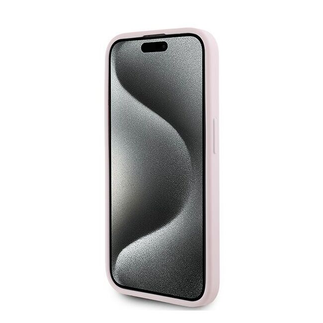 Husa premium pentru  iPhone 15 Pro Max Karl Lagerfeld superior quality - Roz neon