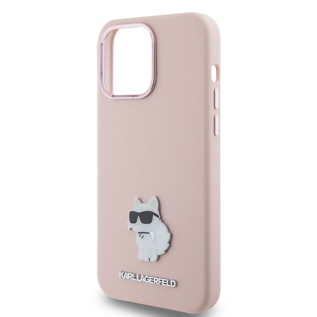 Husa premium pentru  iPhone 15 Pro Max Karl Lagerfeld superior quality - Roz
