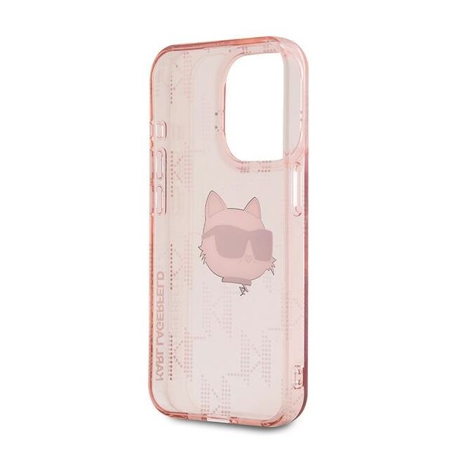 Husa premium pentru  iPhone 15 Pro Max Karl Lagerfeld superior quality - Roz
