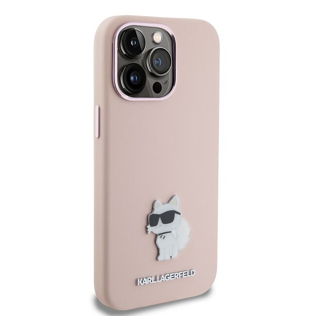 Husa premium pentru  iPhone 15 Pro Max Karl Lagerfeld superior quality - Roz