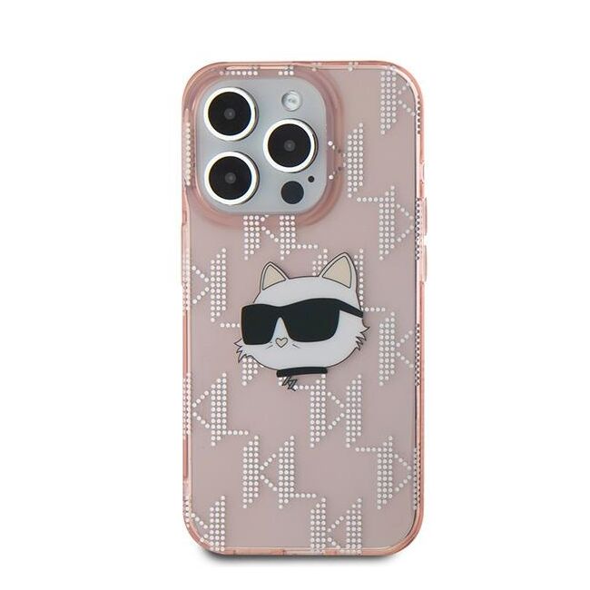 Husa premium pentru  iPhone 15 Pro Max Karl Lagerfeld superior quality - Roz