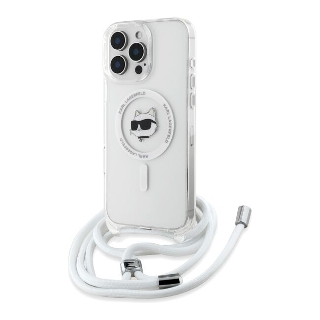 Husa premium pentru  iPhone 16 Karl Lagerfeld compatibila Magsafe - Clear