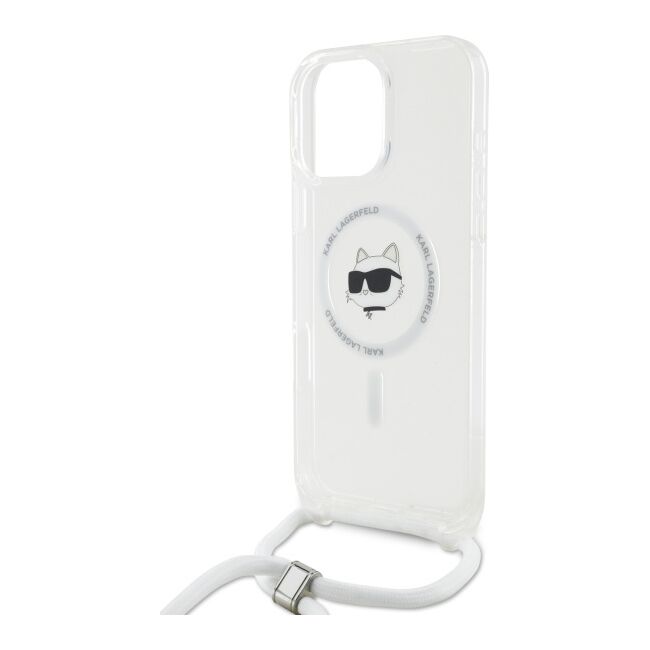 Husa premium pentru  iPhone 16 Karl Lagerfeld compatibila Magsafe - Clear