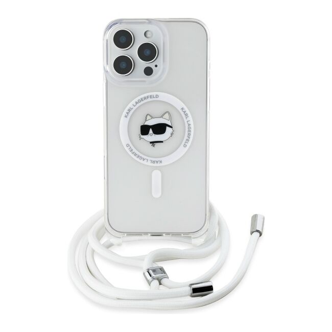 Husa premium pentru  iPhone 16 Karl Lagerfeld compatibila Magsafe - Clear