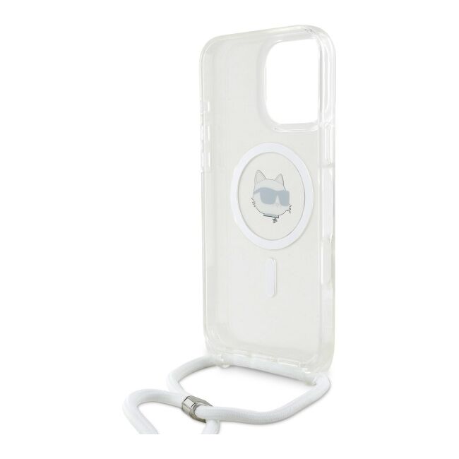 Husa premium pentru  iPhone 16 Karl Lagerfeld compatibila Magsafe - Clear