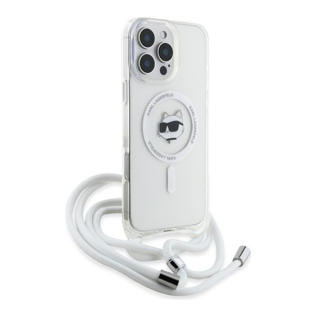 Husa premium pentru  iPhone 16 Karl Lagerfeld compatibila Magsafe - Clear