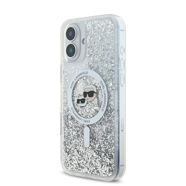 Husa premium pentru  iPhone 16 Karl Lagerfeld compatibila Magsafe - Sclipici