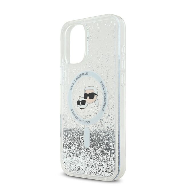 Husa premium pentru  iPhone 16 Karl Lagerfeld compatibila Magsafe - Sclipici