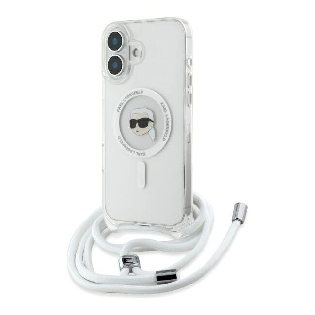 Husa premium pentru  iPhone 16 Karl Lagerfeld compatibila Magsafe - Transparent