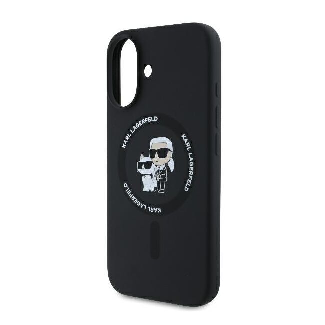 Husa premium pentru  iPhone 16 Plus Karl Lagerfeld compatibila Magsafe - Negru