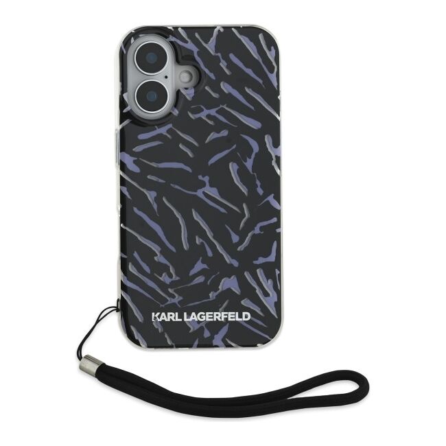 Husa premium pentru  iPhone 16 Plus Karl Lagerfeld superior quality - Gri