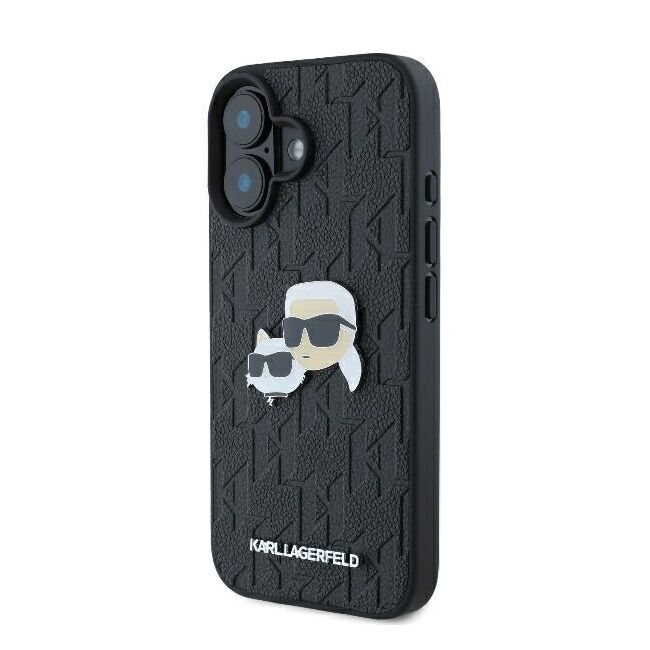 Husa premium pentru  iPhone 16 Plus Karl Lagerfeld superior quality - Negru denim