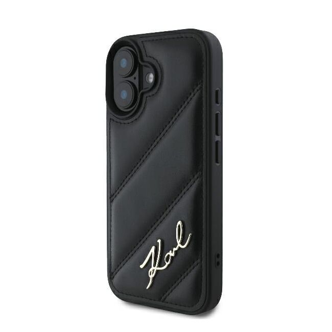 Husa premium pentru  iPhone 16 Plus Karl Lagerfeld superior quality - Negru