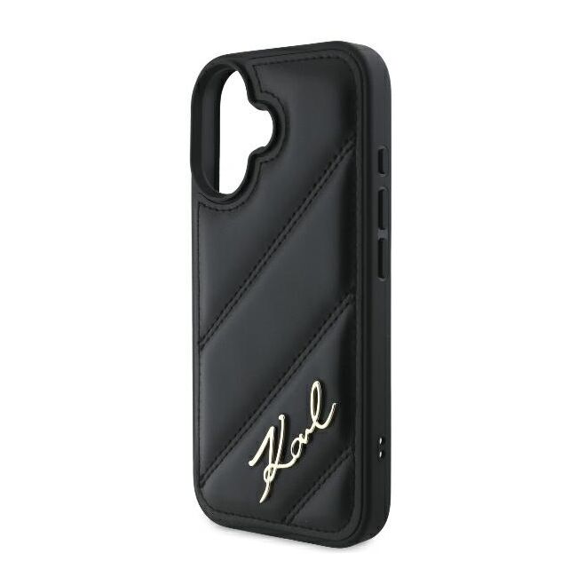 Husa premium pentru  iPhone 16 Plus Karl Lagerfeld superior quality - Negru
