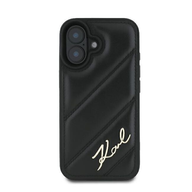 Husa premium pentru  iPhone 16 Plus Karl Lagerfeld superior quality - Negru