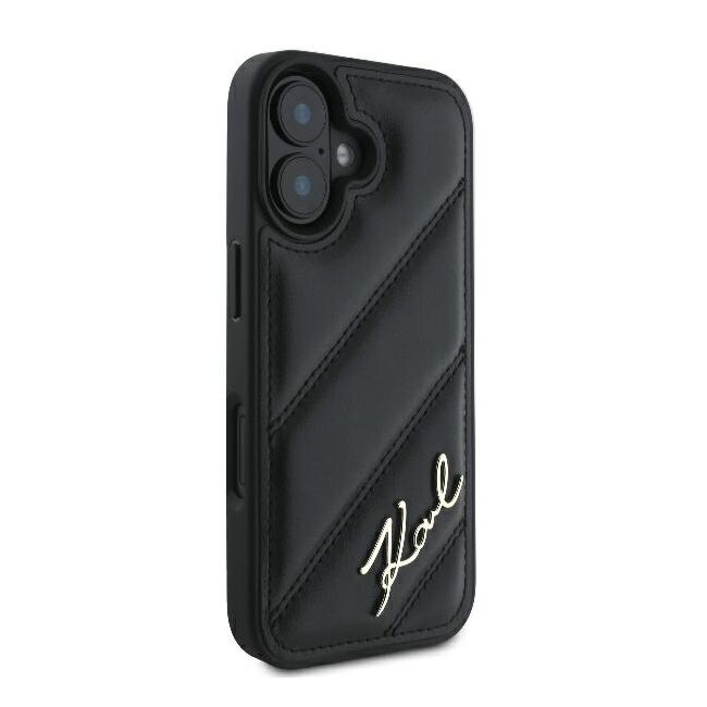 Husa premium pentru  iPhone 16 Plus Karl Lagerfeld superior quality - Negru