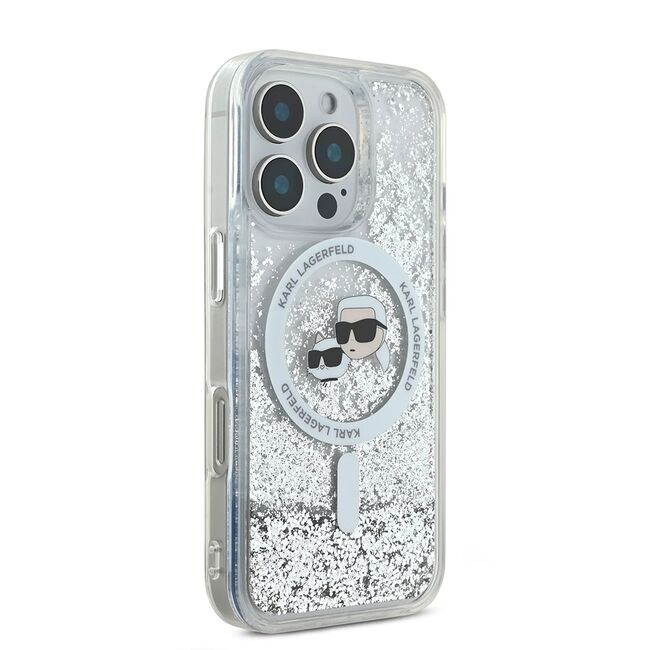 Husa premium pentru  iPhone 16 Pro Karl Lagerfeld compatibila Magsafe - Clear