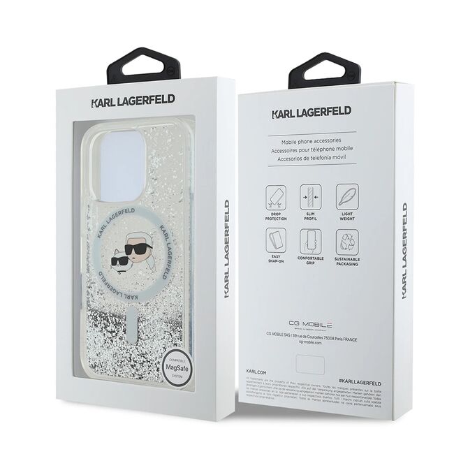 Husa premium pentru  iPhone 16 Pro Karl Lagerfeld compatibila Magsafe - Clear