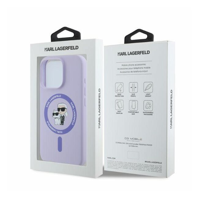 Husa premium pentru  iPhone 16 Pro Karl Lagerfeld compatibila Magsafe - Mov