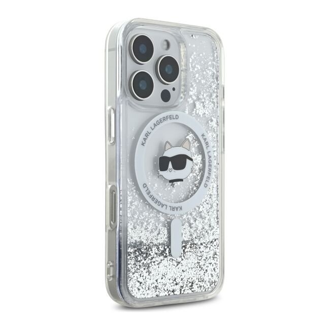 Husa premium pentru  iPhone 16 Pro Karl Lagerfeld compatibila Magsafe - Sclipici