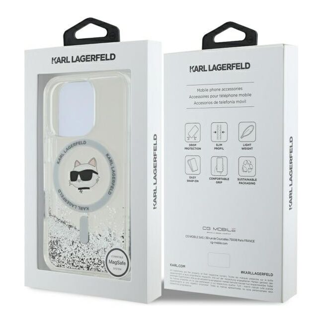 Husa premium pentru  iPhone 16 Pro Karl Lagerfeld compatibila Magsafe - Sclipici