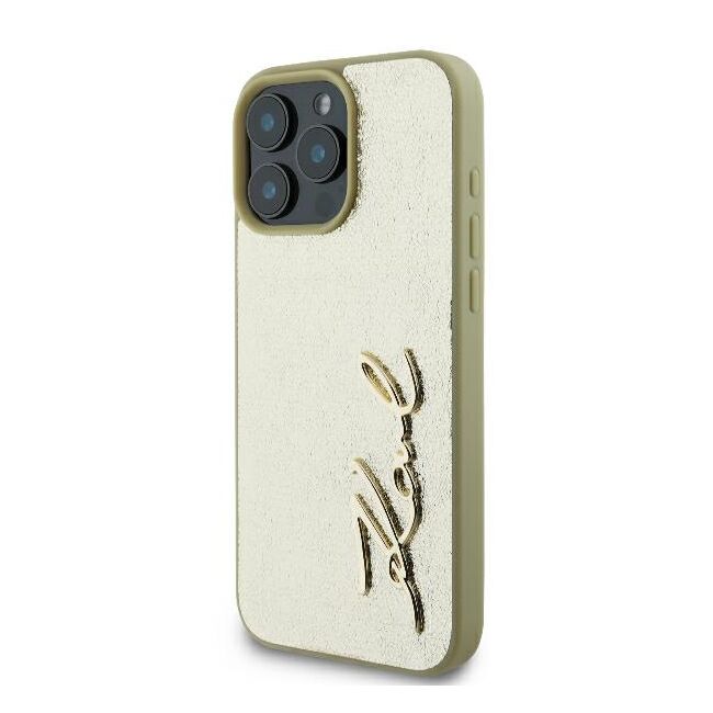 Husa premium pentru  iPhone 16 Pro Karl Lagerfeld superior quality - Bej