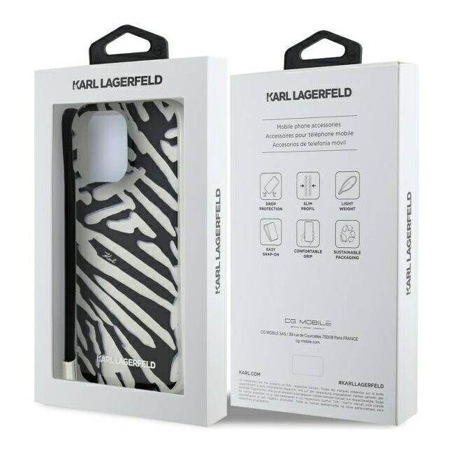 Husa premium pentru  iPhone 16 Pro Karl Lagerfeld superior quality - Gri