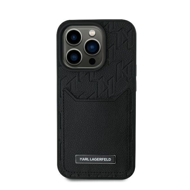 Husa premium pentru  iPhone 16 Pro Karl Lagerfeld superior quality - Negru havana