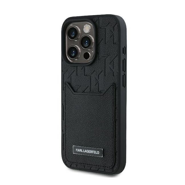 Husa premium pentru  iPhone 16 Pro Karl Lagerfeld superior quality - Negru havana