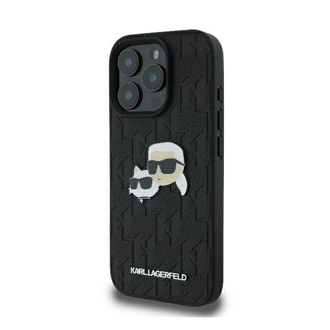 Husa premium pentru  iPhone 16 Pro Karl Lagerfeld superior quality - Negru imprimeu