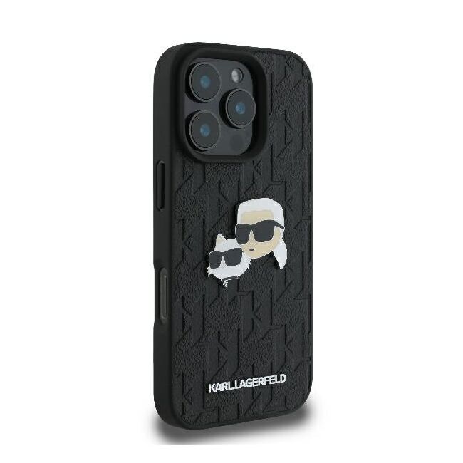 Husa premium pentru  iPhone 16 Pro Karl Lagerfeld superior quality - Negru imprimeu